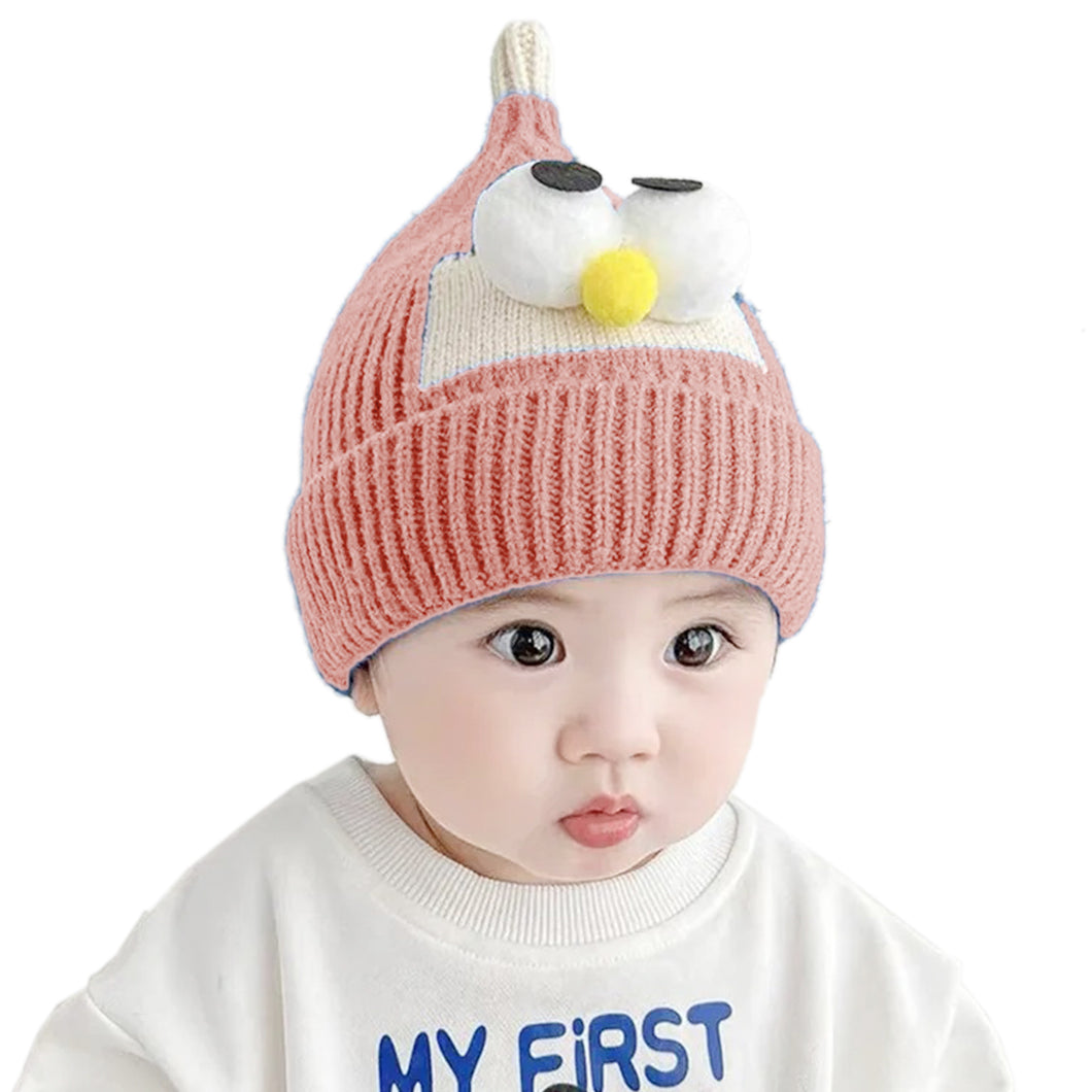 Babymoon Cartoon Angry Birds Woolen Winter Kids Cap Hat | Pink