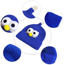 Load image into Gallery viewer, Babymoon Cartoon Angry Birds Woolen Winter Kids Cap Hat | Darkblue