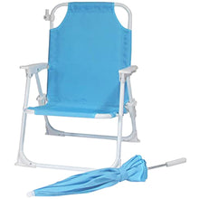 Load image into Gallery viewer, Babymoon Beach Lounge Chair with Umbrella Baby Photography Props - Blue