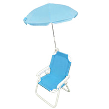 Load image into Gallery viewer, Babymoon Beach Lounge Chair with Umbrella Baby Photography Props - Blue