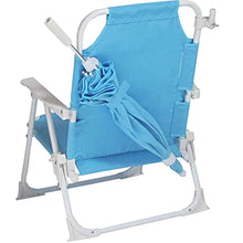 Load image into Gallery viewer, Babymoon Beach Lounge Chair with Umbrella Baby Photography Props - Blue