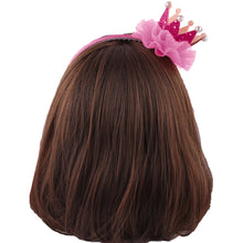 Load image into Gallery viewer, Babymoon Princess Girl’s Pearl Crown Headband | Hair Accessories | Darkpink