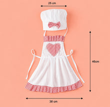 Load image into Gallery viewer, Babymoon | Set of 2 | Baby Girl' s Designer Baker's Chef Costume With Chef Cap | Baby Photoshoot Props | Costume | 0-1 Yr | White
