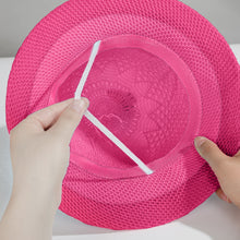 Load image into Gallery viewer, Babymoon Fancy Lace Baby Boys Girls Kids Summer Cap with Head String Sun Beach Hat | Pink | 2-8 Year