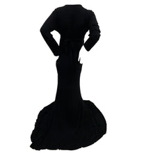 Load image into Gallery viewer, Babymoon V Neck Maternity Gown Dress - Black
