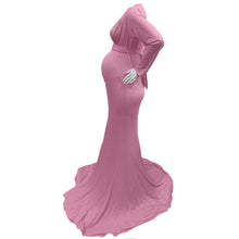 Load image into Gallery viewer, Babymoon V Neck Maternity Gown Dress - Pink