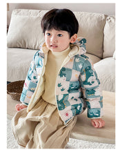 Load image into Gallery viewer, Babymoon Stylish Winter Baby Boys & Girls Jacket Kids Sweater Cardigan | Dinosaur Green