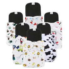 Load image into Gallery viewer, Babymoon | Set of 12 | Cloth Diaper with 5Layers Grey Insert Premium Adjustable Reusable Cloth Diaper