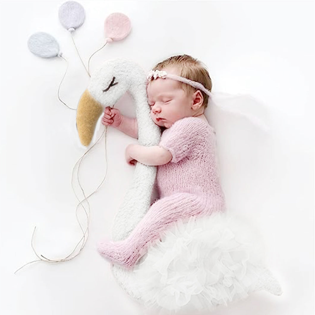 Babymoon Unicorn Duck Posing Pillow Photoshoot Prop - White