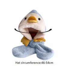 Load image into Gallery viewer, Babymoon Duck Winter Fleece Soft Cap with Scarf | Blue