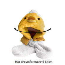 Load image into Gallery viewer, Babymoon Duck Winter Fleece Soft Cap with Scarf | Yellow
