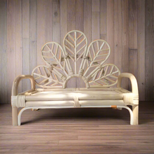 Load image into Gallery viewer, Babymoon Rustic Cane Floral Sofa | Wooden Properties | Baby Photography Props