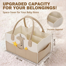 Load image into Gallery viewer, Babymoon Baby Products Caddy Diaper Organiser Bag | Multifunctional Travel Diaper Backpack Baby Wipes Felt Storage, Nursery, Foldable and Portable