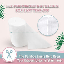 Load image into Gallery viewer, Babymoon Disposable Flushable Diaper Liners | Biodegradable Bamboo Nappy Diaper Liners
