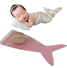 Load image into Gallery viewer, Babymoon Mermaid with Hairband Baby Photography Costume -Pink