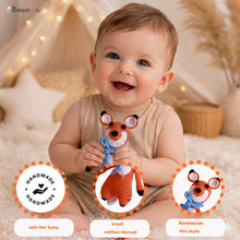 Load image into Gallery viewer, Babymoon Fox (17 Cm) Handmade Knitted Stuffed Animal Baby Kids Photography Shoot Props Organic Toys