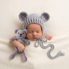 Load image into Gallery viewer, Babymoon Bear Teddy with Cap New Born Baby Photography Shoot Props Costumes