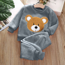 Load image into Gallery viewer, Babymoon Set of 2 | Baby Sleepwear Nightsuit Kid’s Nightdress T-shirt with Pants Pajamas Winter Sweater | Grey