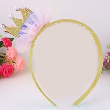 Load image into Gallery viewer, Babymoon Princess Girl’s Pearl Crown Headband | Hair Accessories | Gold