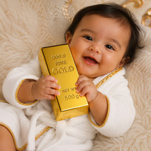 Load image into Gallery viewer, Babymoon Artificial Gold Bar Bullion Prop for Baby Photoshoot Props | Decorative Add-ons