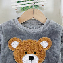 Load image into Gallery viewer, Babymoon Set of 2 | Baby Sleepwear Nightsuit Kid’s Nightdress T-shirt with Pants Pajamas Winter Sweater | Grey