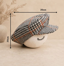 Load image into Gallery viewer, Babymoon Set of 2 | Gentleman French Cap with Bow | Baby Photoshoot Props | Grey-White