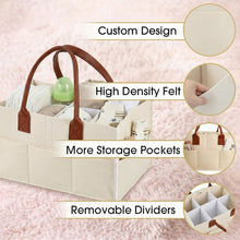 Load image into Gallery viewer, Babymoon Baby Products Caddy Diaper Organiser Bag | Multifunctional Travel Diaper Backpack Baby Wipes Felt Storage, Nursery, Foldable and Portable