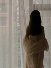 Load image into Gallery viewer, Babymoon Stretchable Knee Length Bodycon Dress with Knitted Shrug Maternity Gown | Size L | Beige