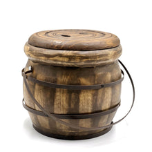 Load image into Gallery viewer, Babymoon Wooden Honey Bucket With Led | Wooden Properties | Baby Photography Props