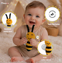 Load image into Gallery viewer, Babymoon (17 Cm) Handmade Knitted Stuffed Baby Kids Photography Shoot Props Organic Toys - Honey Bee