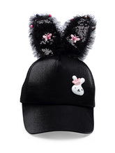 Load image into Gallery viewer, Babymoon Rabbit Ears Summer Cap Hat - Black