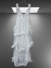 Load image into Gallery viewer, Babymoon Fluffy Off Shoulder Maternity Gown Dress | White