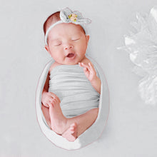Load image into Gallery viewer, Babymoon Set of 2 | Milk Velvet Stretchable Wrap with Layer | Baby Photoshoot Props | White