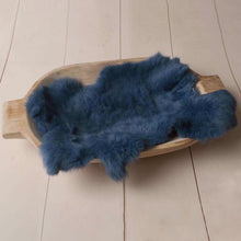 Load image into Gallery viewer, Babymoon Rabbit Fur | Basket Filler | Baby Photography Props | Navy Blue