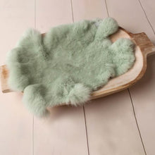 Load image into Gallery viewer, Babymoon Rabbit Fur | Basket Filler | Baby Photography Props | Light Green