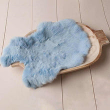Load image into Gallery viewer, Babymoon Rabbit Fur | Basket Filler | Baby Photography Props | Sky Blue