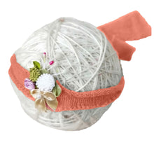 Load image into Gallery viewer, Babymoon Textured Stretchable Baby Photography Shoot Wrap Cloth With Hairband - Orange