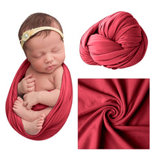 Load image into Gallery viewer, Babymoon Jersey Stretchble Baby Photography Shoot Wrap Cloth- Maroon