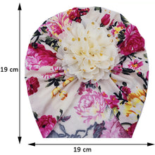 Load image into Gallery viewer, Babymoon Beanie Floral Turban Knot Kids Cap| Pink