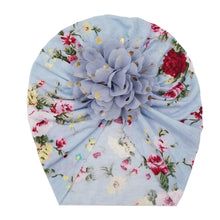 Load image into Gallery viewer, Babymoon Beanie Floral Turban Knot Kids Cap| Pack Of 5