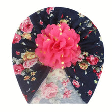 Load image into Gallery viewer, Babymoon Beanie Floral Turban Knot Kids Cap| Pack Of 5
