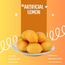 Load image into Gallery viewer, Babymoon | Set of 6 | Mix Simulation Fake Lemon | Artificial Plastic Model | Ornament Decoration | Photography Props Basket Display Filler Vegetables