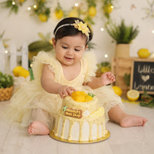 Load image into Gallery viewer, Babymoon Artificial Simulation Large Double-Tier Lemon Cake Model for Baby Photoshoot Props | Decorative Add-ons