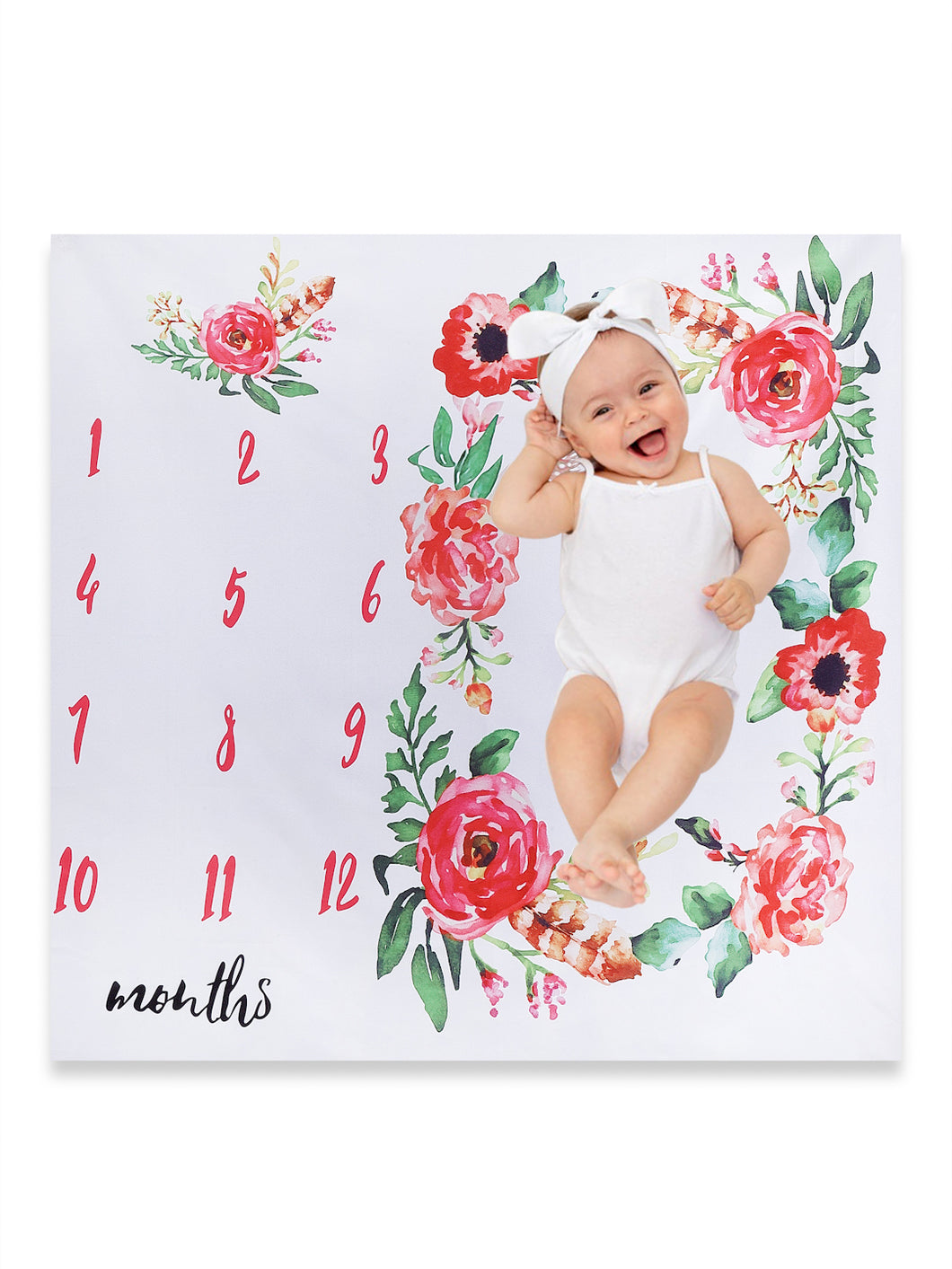 Babymoon Multiple Rose Photoshoot Bedsheet | Swaddle | 100 x 100 cm