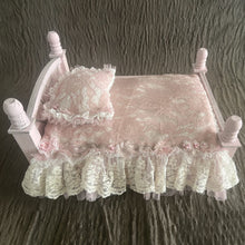 Load image into Gallery viewer, Babymoon Lace Mattress Cushion & Pillow | Posing Props | Baby Photography Props | Pink