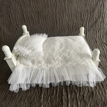 Load image into Gallery viewer, Babymoon Lace Mattress Cushion & Pillow | Posing Props | Baby Photography Props | White