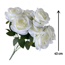 Load image into Gallery viewer, Babymoon Artificial Flowers Bunch | Curled Roses | 7 Head | Home Decoration | Baby Photoshoot Props | Gift Set | Pink