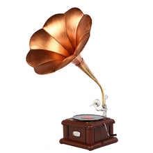 Load image into Gallery viewer, Babymoon Antique Vintage Brass Musical Miniature Brass Gramophone | Baby Photography Props