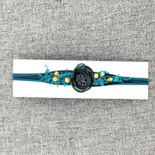 Load image into Gallery viewer, Babymoon Baby Girl's Designer Floral Headband | Girls Hair Accessories | Green Blue