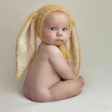 Load image into Gallery viewer, Babymoon Big Rabbit Ears Bonnet Hat | Baby Photography Hat | Yellow
